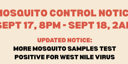 Mosquito Control Notice